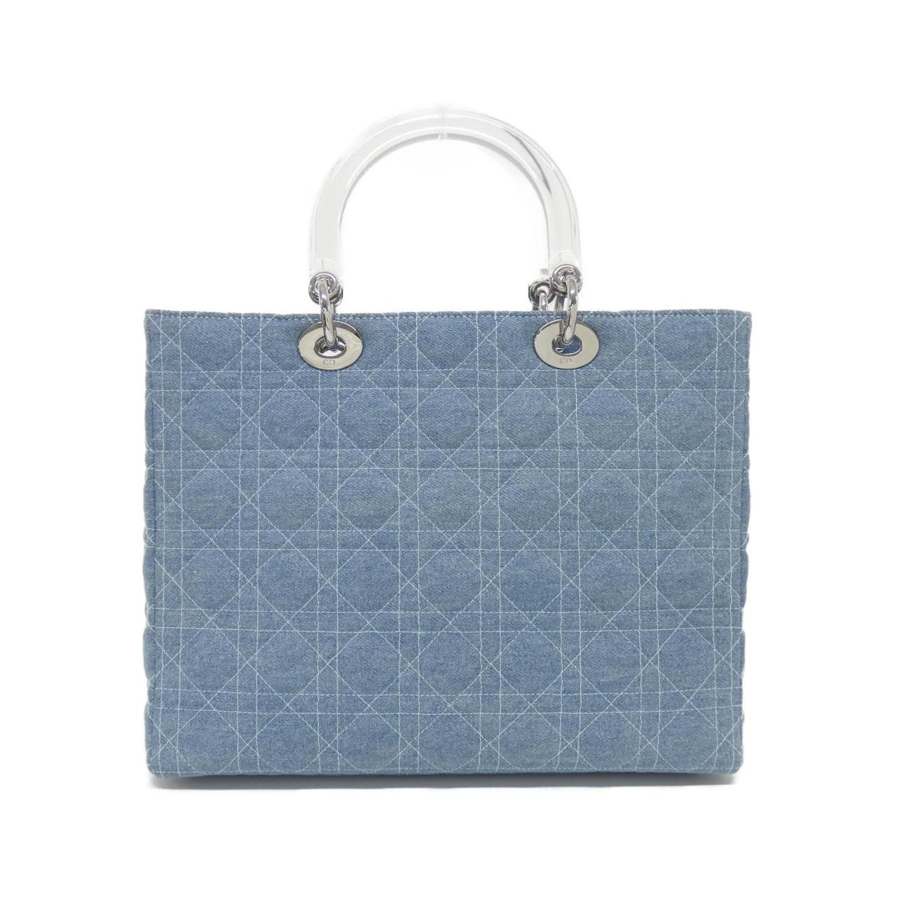 DIOR Lady Dior CAJ44561 Bag Canvas 藍色 帆布 中古品A - 縮圖 2