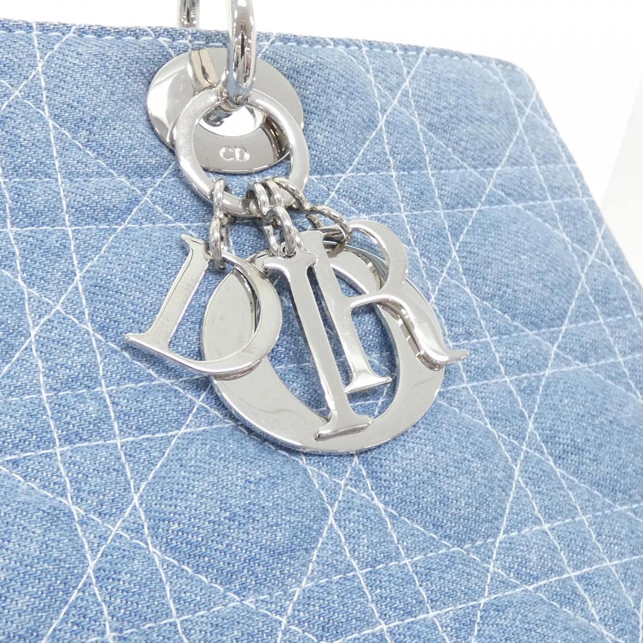 DIOR Lady Dior CAJ44561 Bag Canvas 藍色 帆布 中古品A - 縮圖 6