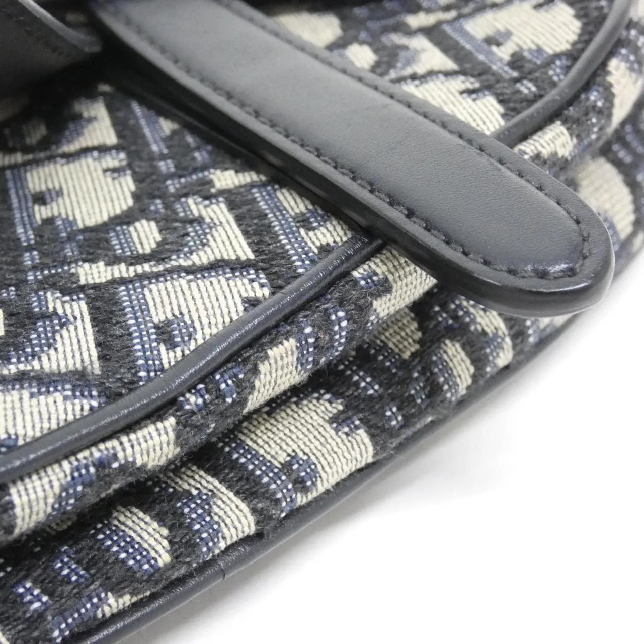 DIOR Saddle M0447CTZQ Handbag Canvas 黑色 帆布 中古品A - 縮圖 3