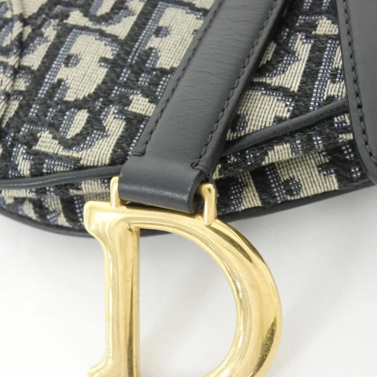 DIOR Saddle M0447CTZQ Handbag Canvas 黑色 帆布 中古品A - 縮圖 4