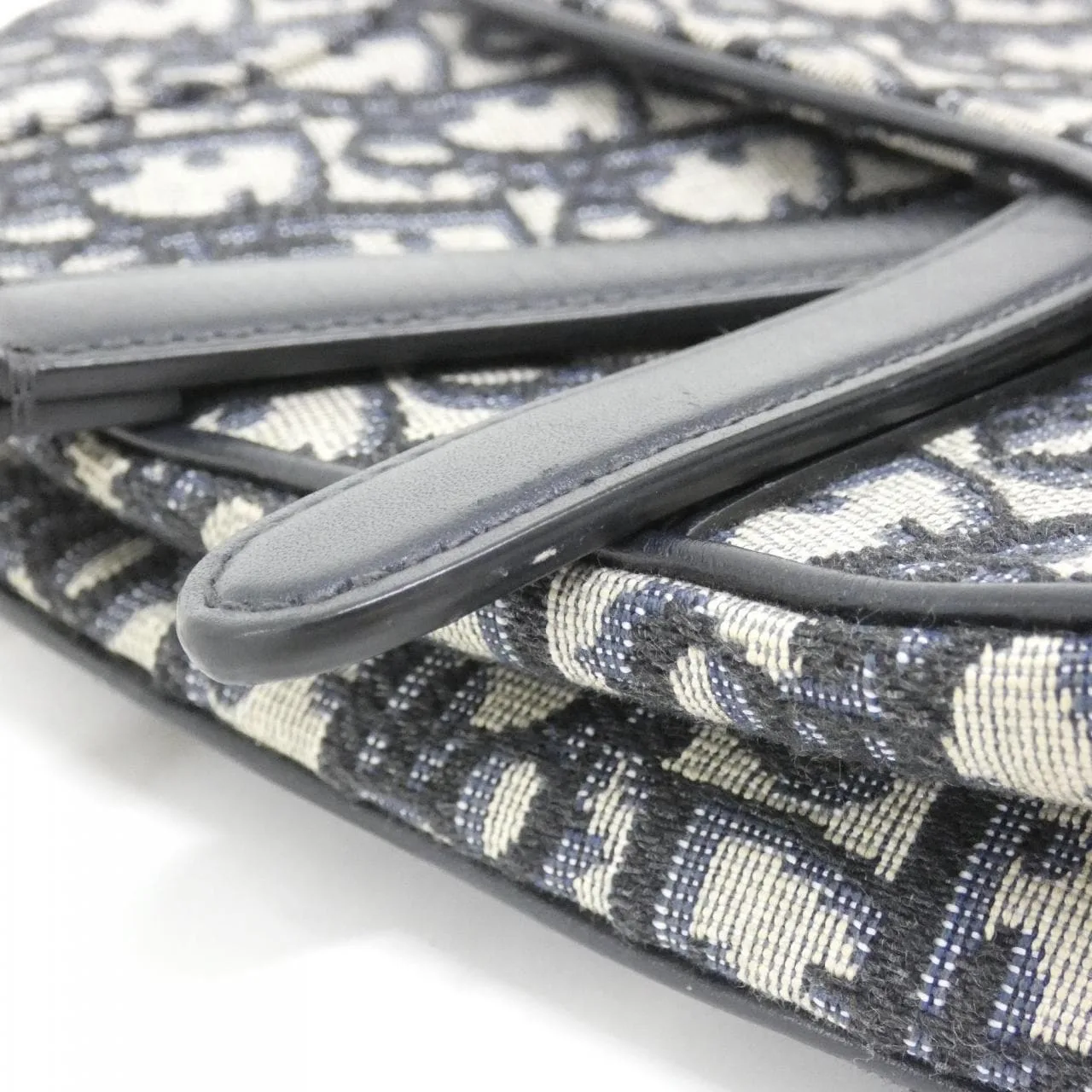 DIOR Saddle M0447CTZQ Handbag Canvas 黑色 帆布 中古品A - 縮圖 5