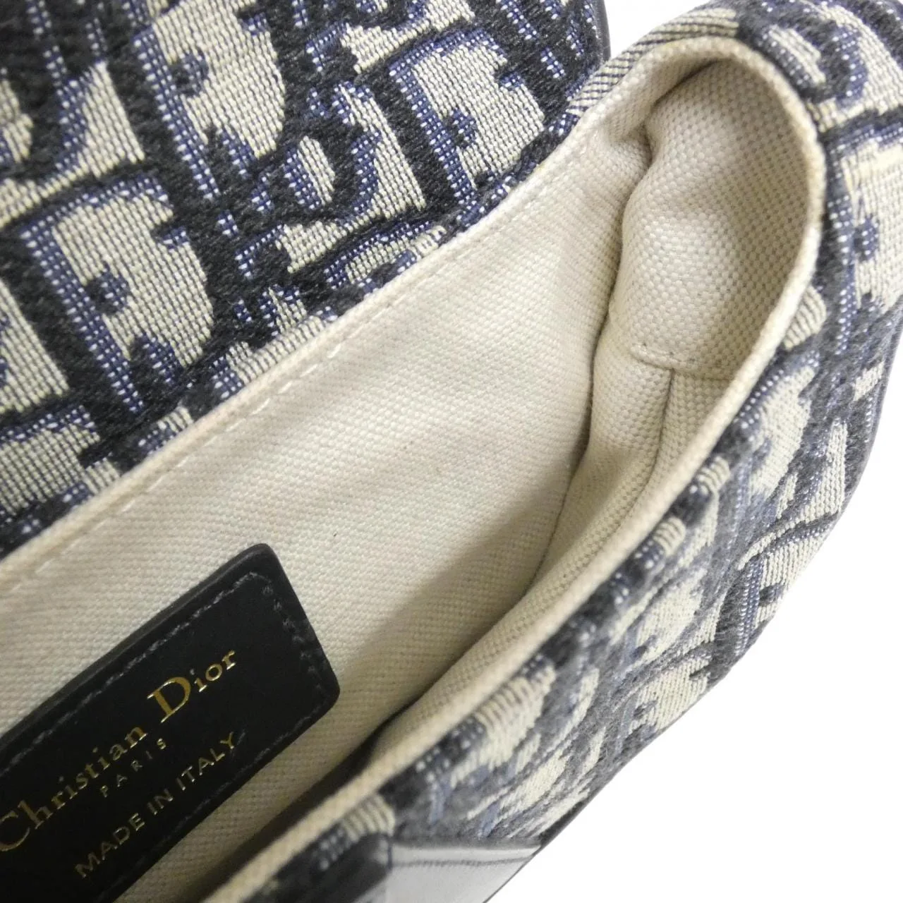 DIOR Saddle M0447CTZQ Handbag Canvas 黑色 帆布 中古品A - 縮圖 9
