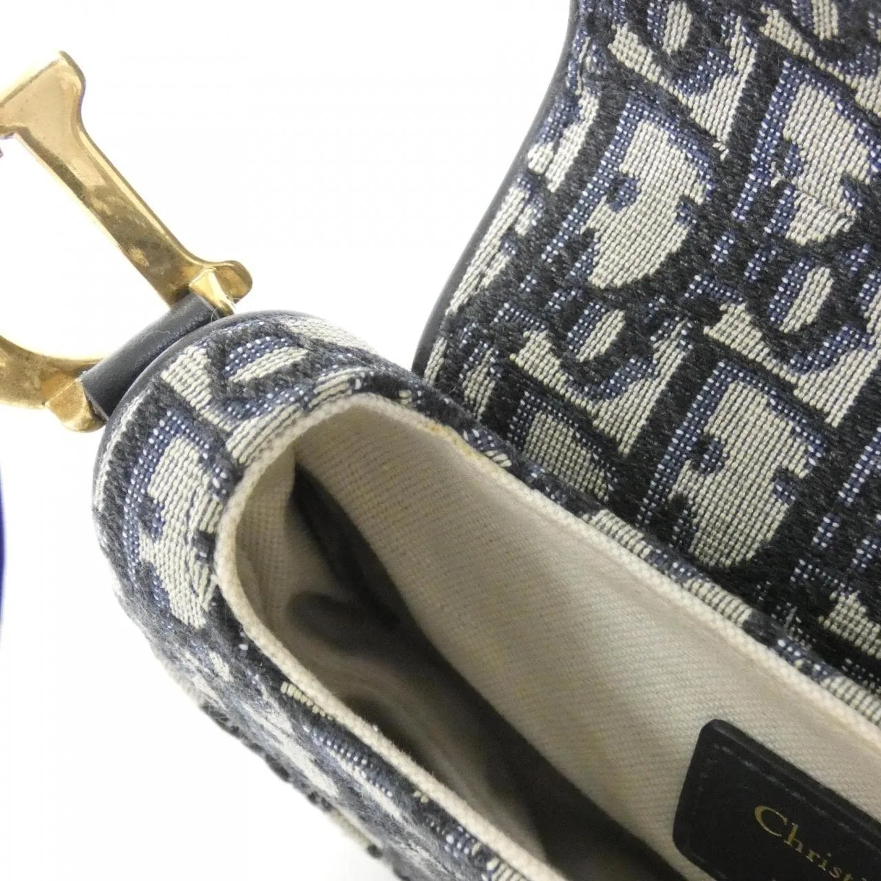 DIOR Saddle M0447CTZQ Handbag Canvas 黑色 帆布 中古品A - 縮圖 10