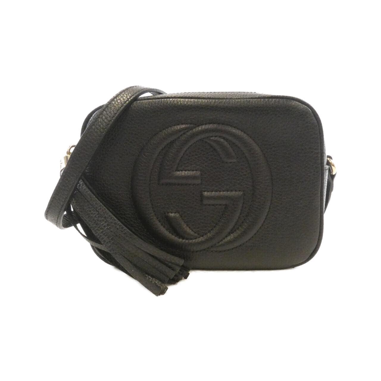GUCCI Soho 308364 A7M0G Shoulder Bag Leather Black