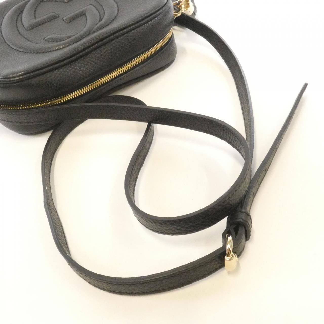 GUCCI Soho 308364 A7M0G Shoulder Bag Leather Black Leather - Thumbnail 4
