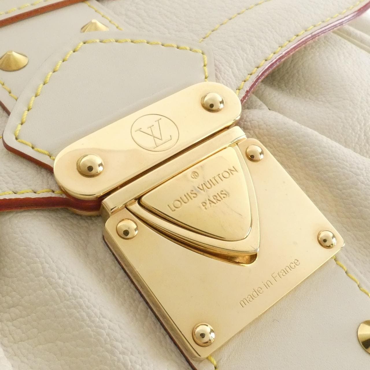 LOUIS VUITTON M91782 Shoulder Bag Leather 白色 皮革 中古品A - 縮圖 7