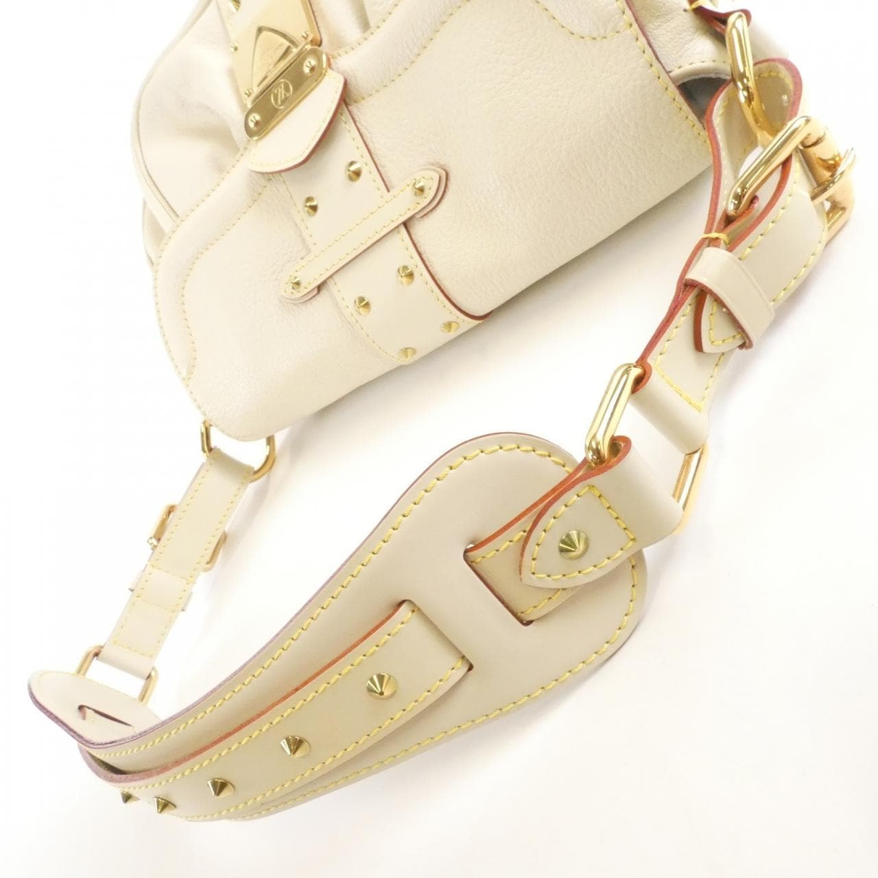 LOUIS VUITTON M91782 Shoulder Bag Leather 白色 皮革 中古品A - 縮圖 8