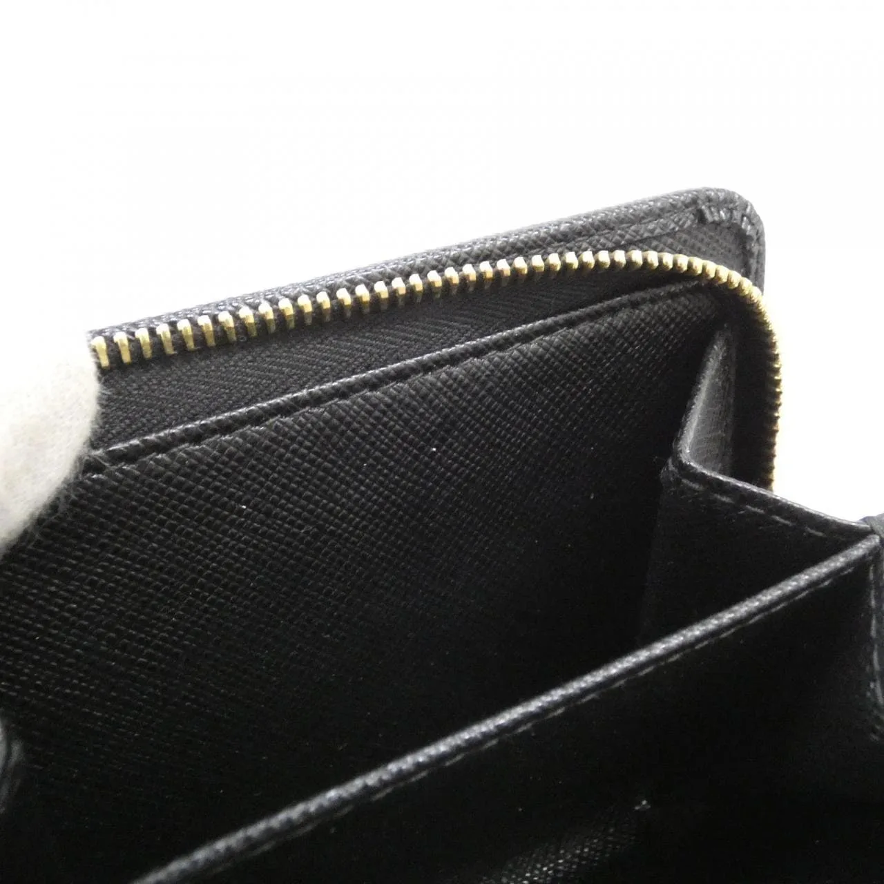 PRADA 1ML018 Wallet 黑色 中古品A - 縮圖 7