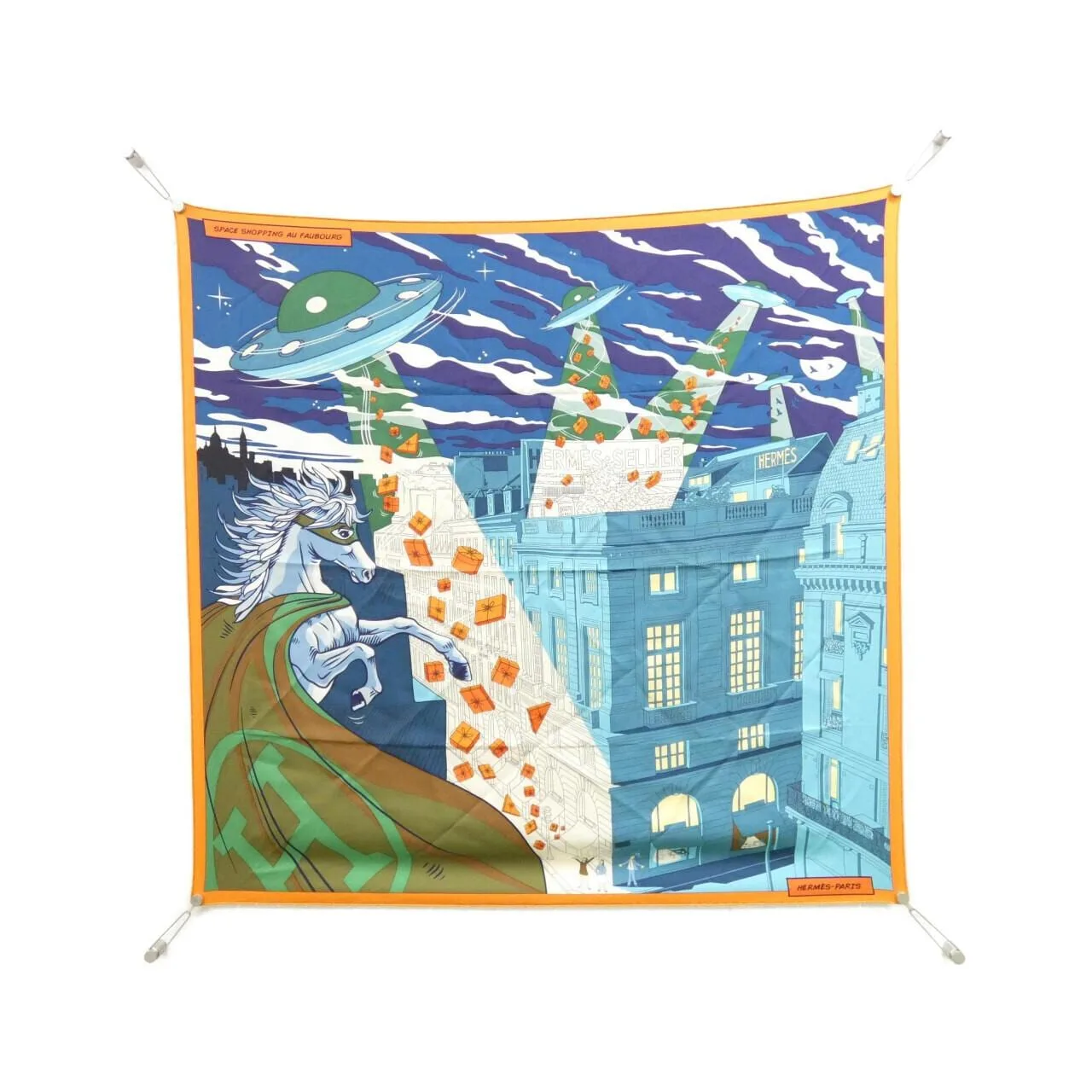 HERMES Scarf Orange