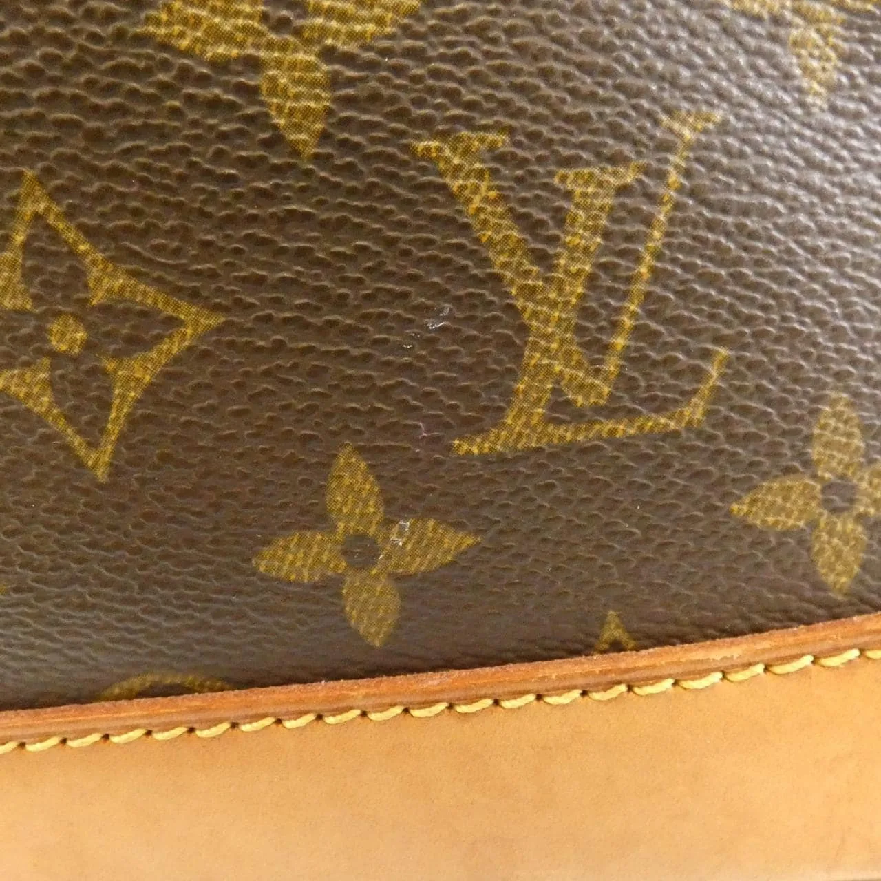 LOUIS VUITTON Alma M51130 Handbag Monogram 黑色 Monogram 中古品B - 縮圖 5