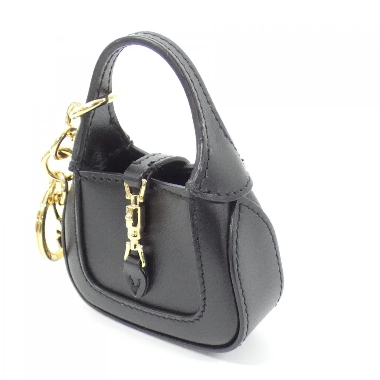 GUCCI 768285 AACXV Key Case Leather 黑色 皮革 中古品A - 縮圖 5