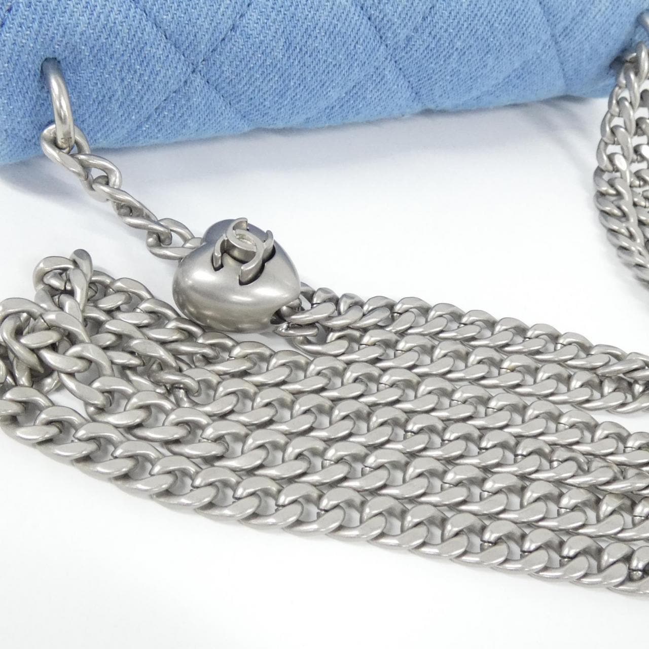 CHANEL Chanel 22 AS3829 Shoulder Denim Blue Denim - Thumbnail 5