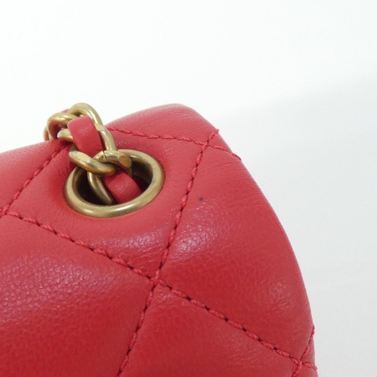 CHANEL Chanel 19 AS1786 Shoulder Lambskin Red Lambskin - Thumbnail 4