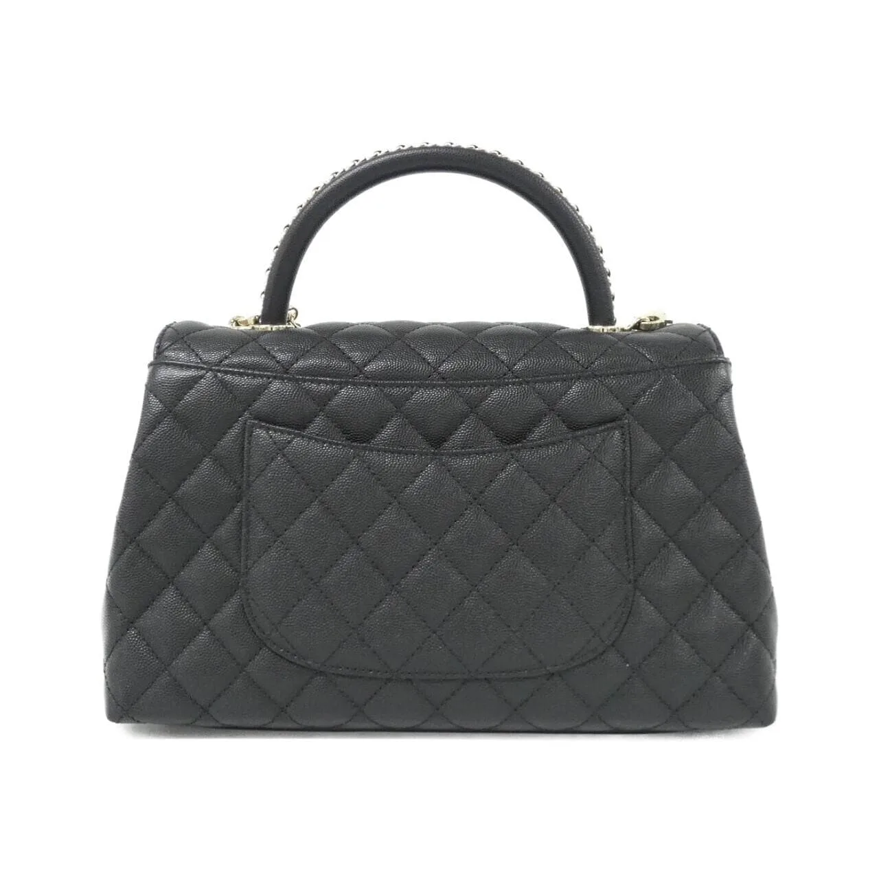 CHANEL Matelasse 92991 Handbag Grained Calfskin Black Grained Calfskin Rank B - Thumbnail 2