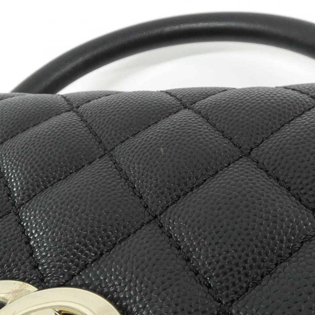 CHANEL Matelasse 92991 Handbag Grained Calfskin Black Grained Calfskin Rank B - Thumbnail 5