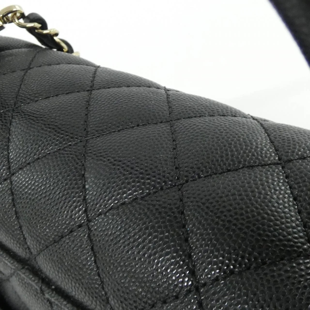 CHANEL Matelasse 92991 Handbag Grained Calfskin Black Grained Calfskin Rank B - Thumbnail 6