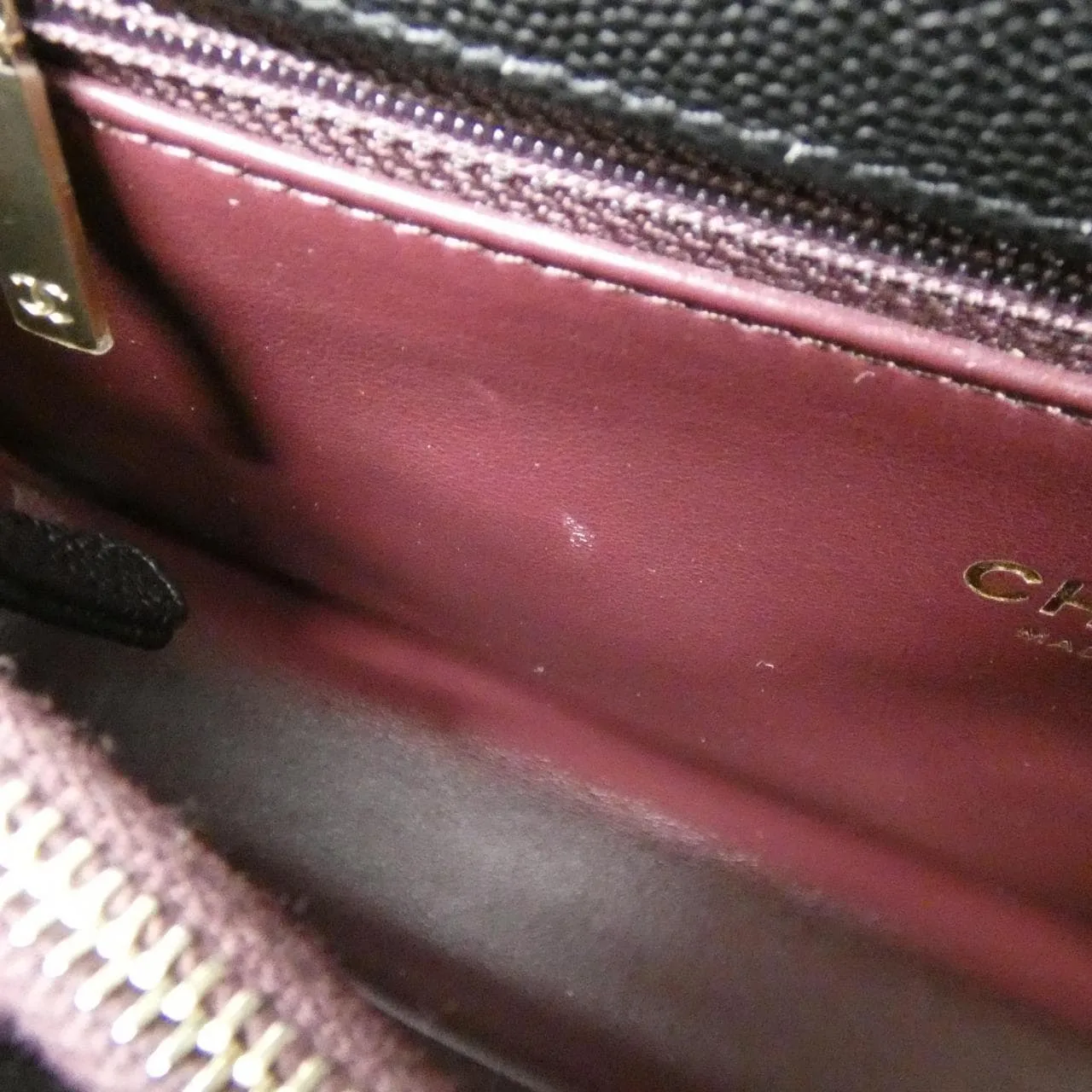 CHANEL Matelasse 92991 Handbag Grained Calfskin Black Grained Calfskin Rank B - Thumbnail 10