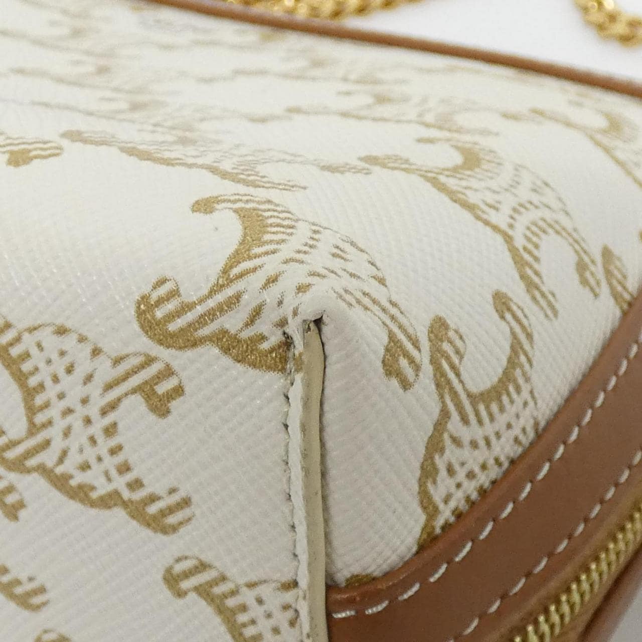 CELINE 10E382CBX Shoulder Bag Canvas 黑色 帆布 中古品A - 縮圖 3