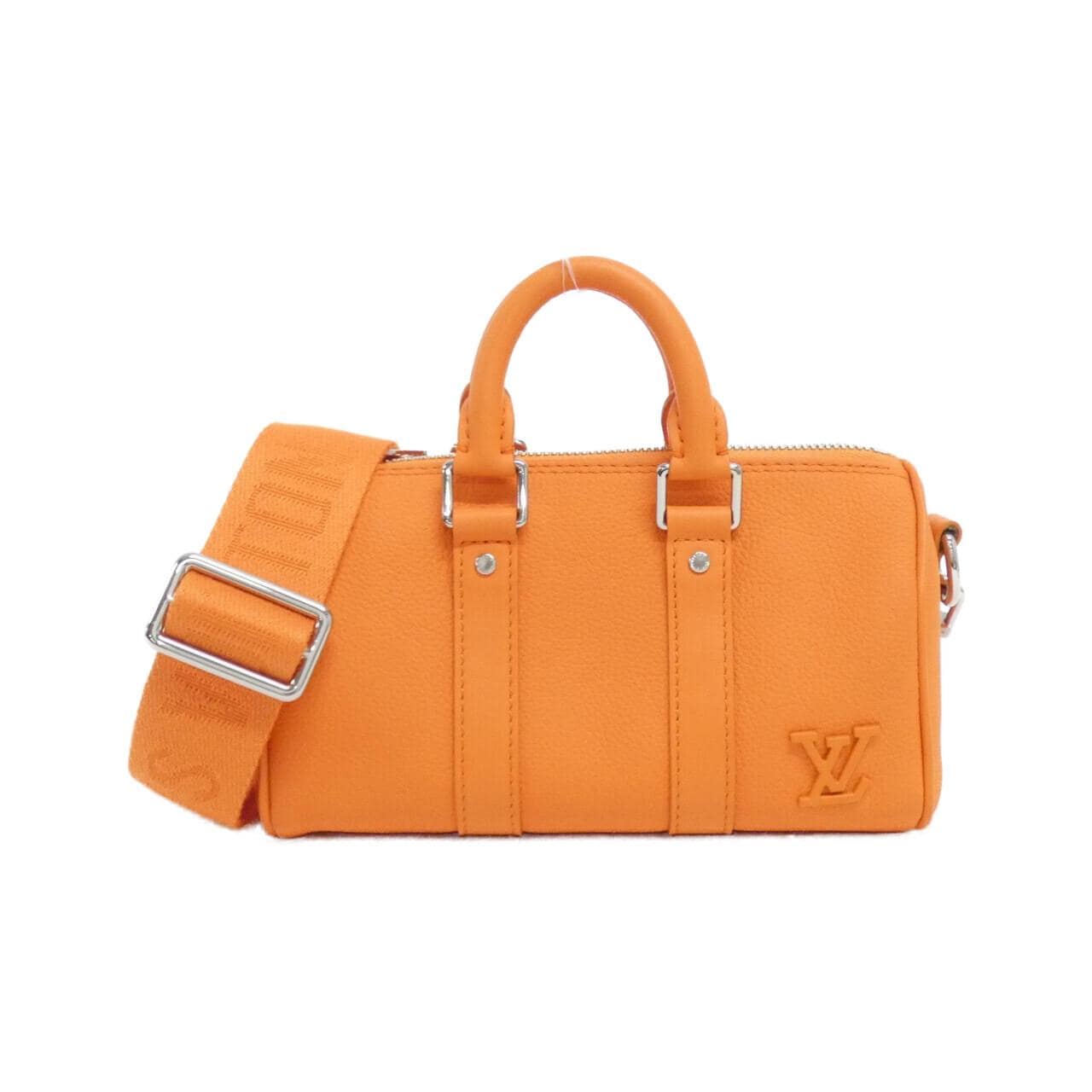 LOUIS VUITTON Keepall M81004 Boston Bag Lambskin Orange