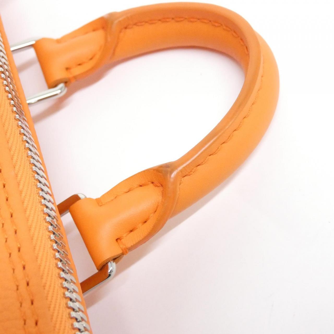 LOUIS VUITTON Keepall M81004 Boston Bag Lambskin Orange Lambskin - Thumbnail 6