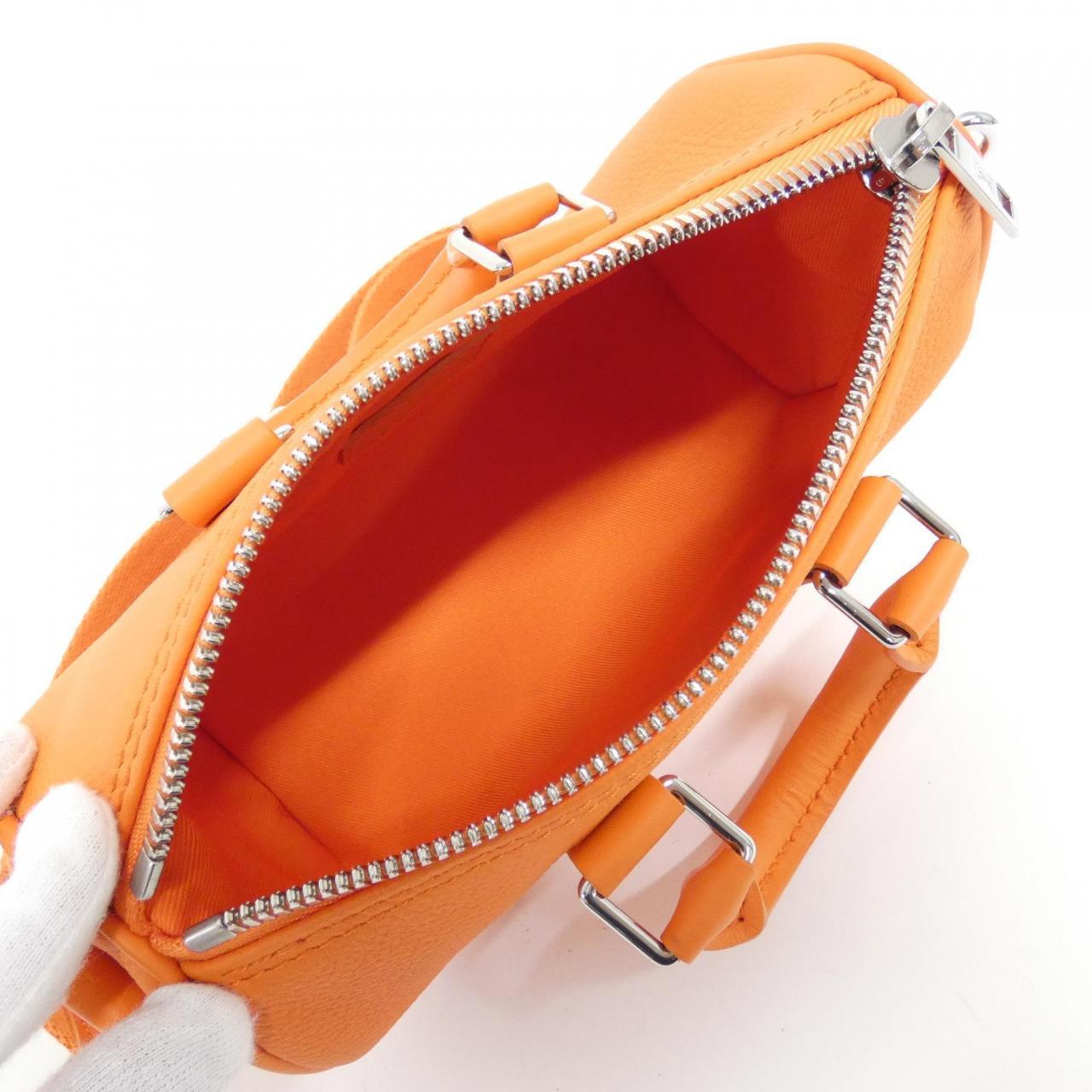 LOUIS VUITTON Keepall M81004 Boston Bag Lambskin Orange Lambskin - Thumbnail 7