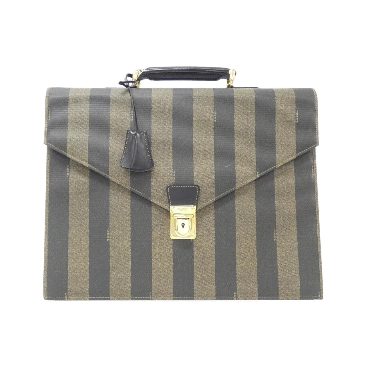 FENDI 14558 Handbag Canvas Black