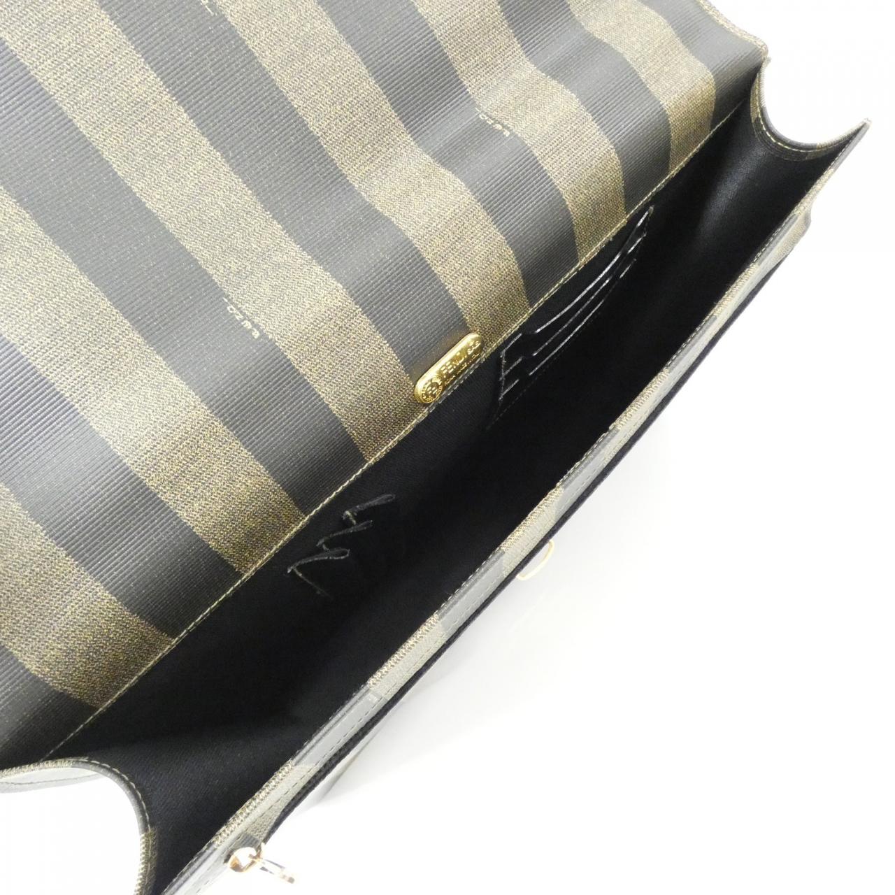 FENDI 14558 Handbag Canvas 黑色 帆布 中古品A - 縮圖 8