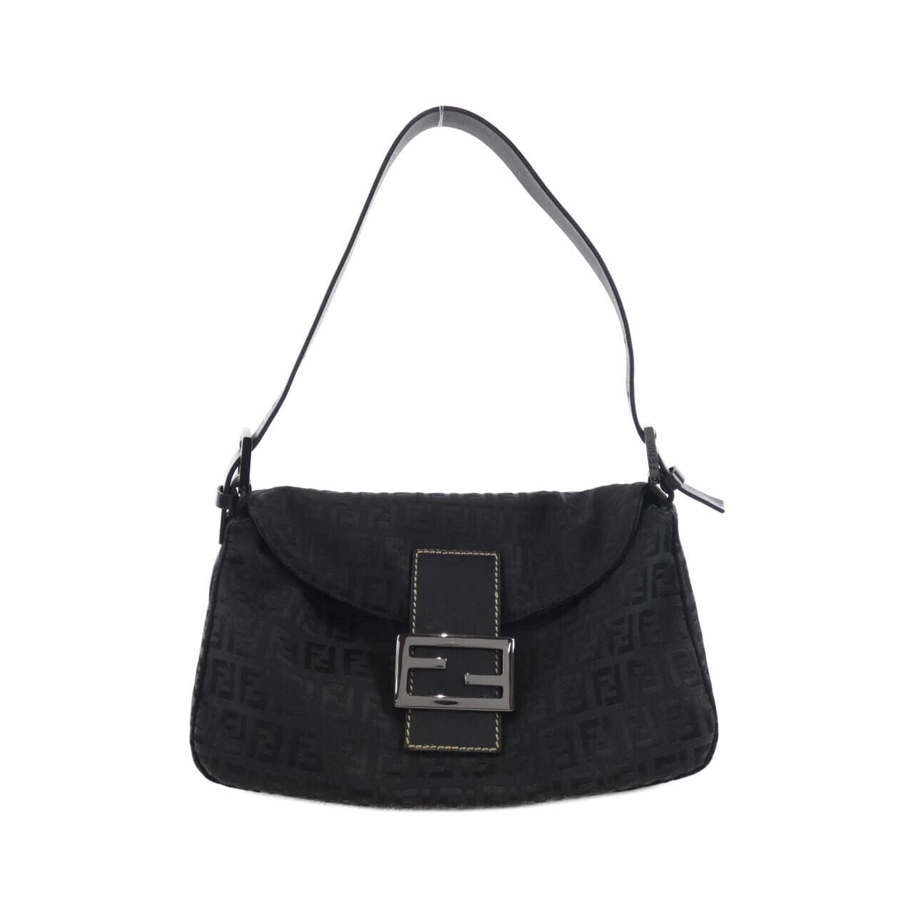 FENDI 8BR003 NY1 Shoulder Bag Canvas Black