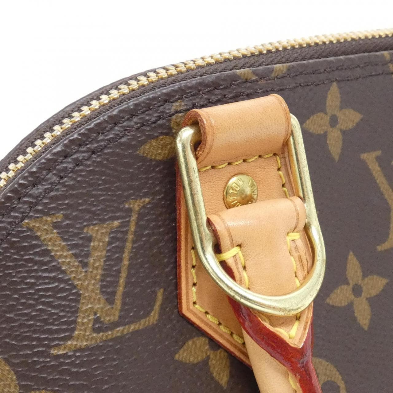 LOUIS VUITTON Alma M53152 Bag Monogram 黑色 Monogram 中古品A - 縮圖 6