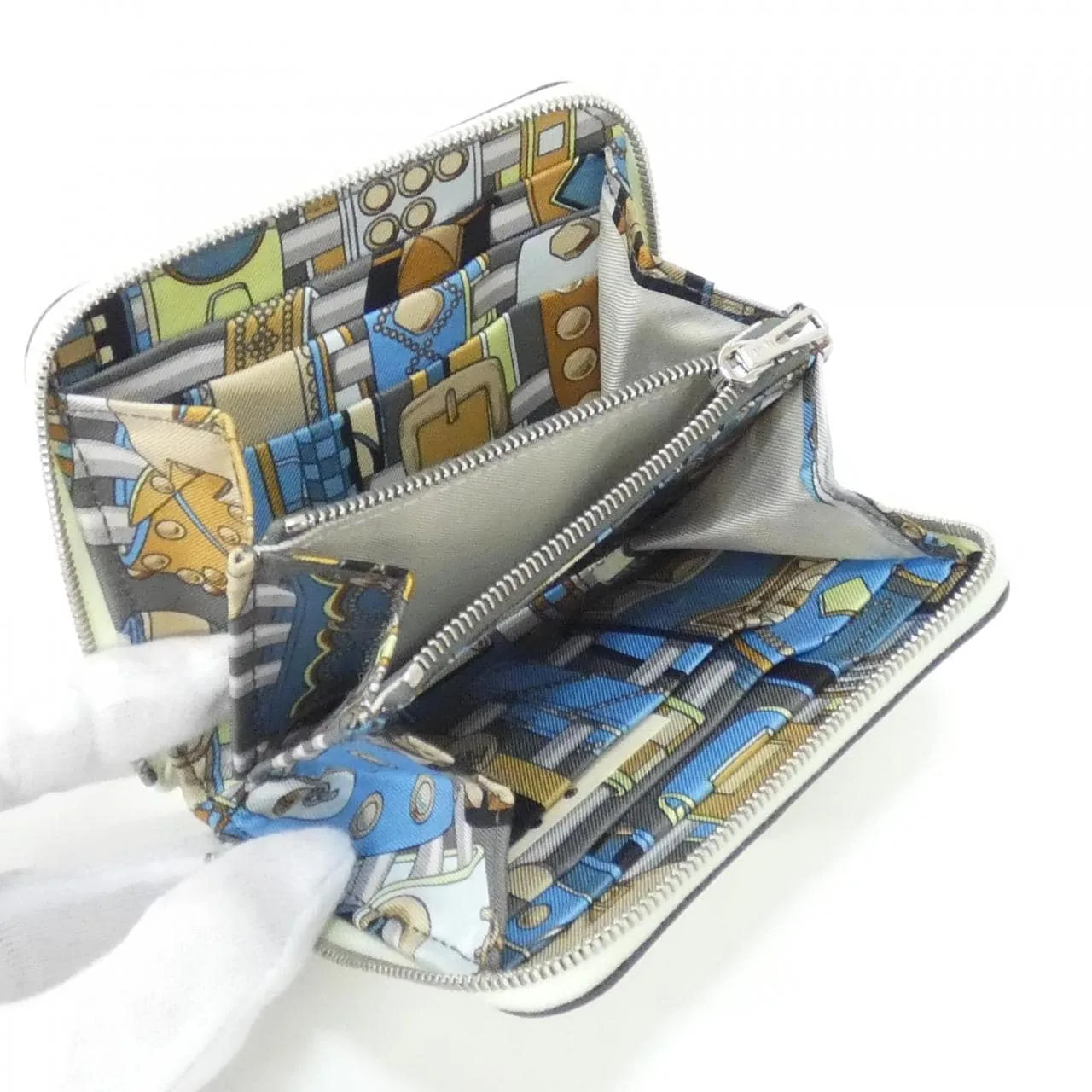 HERMES 067389CK Wallet Epsom Blue Epsom Leather Rank A - Thumbnail 6