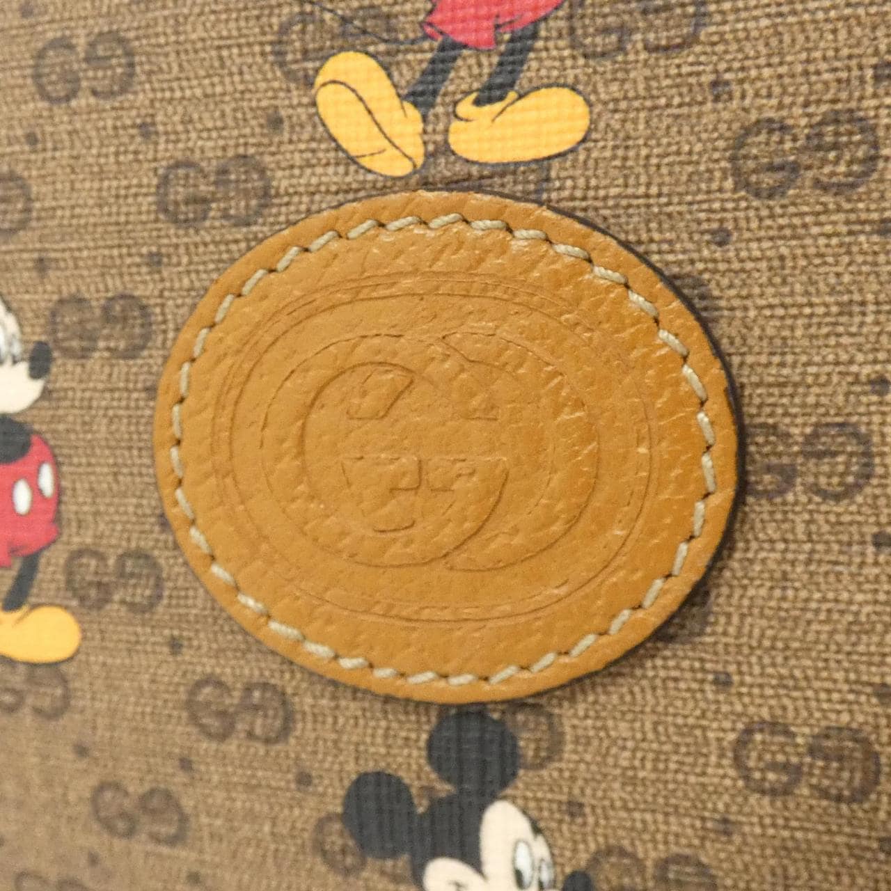 GUCCI 602536 HWUBM Shoulder Bag Canvas 黑色 帆布 中古品A - 縮圖 4