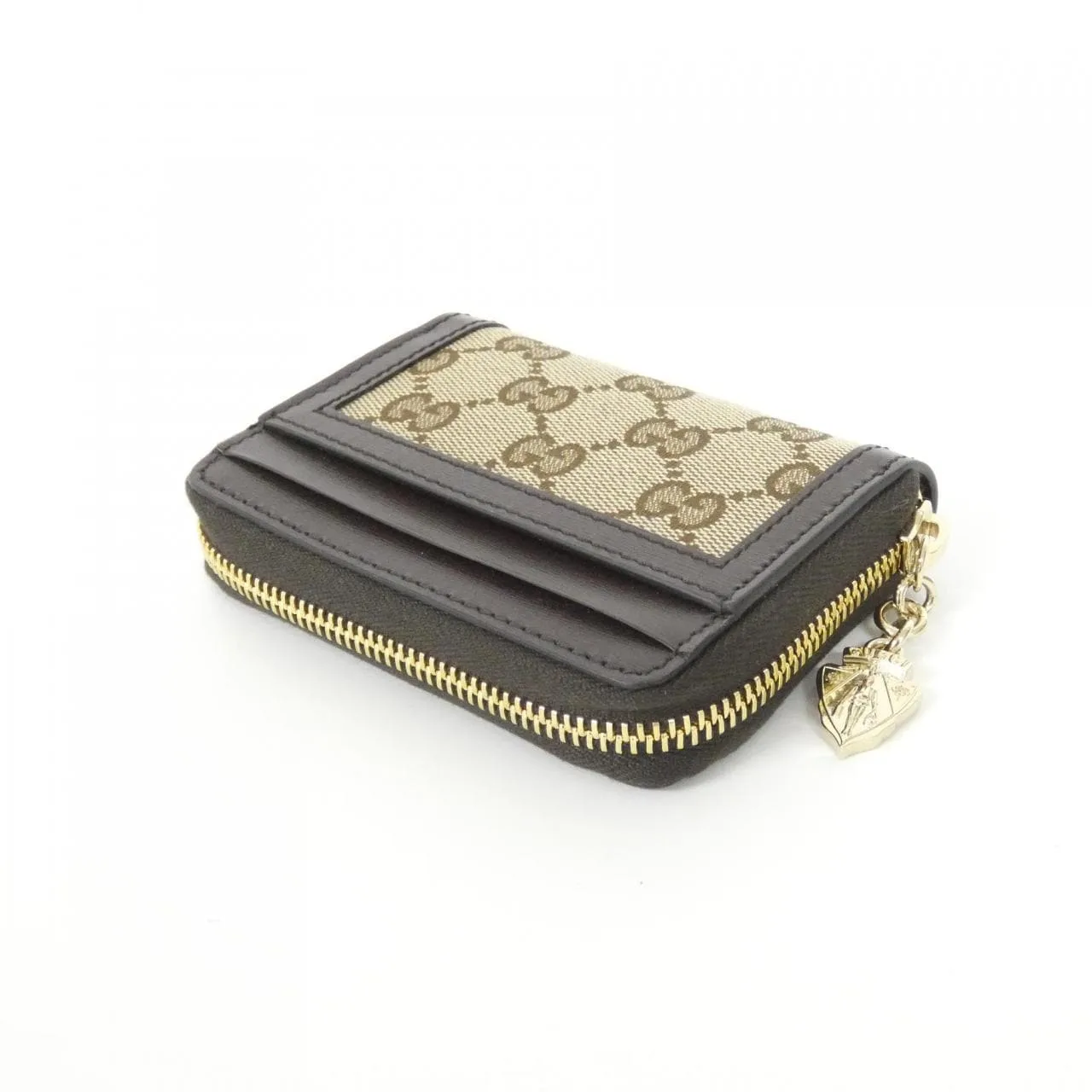 GUCCI 790037 FADHW Coin Case Canvas 黑色 帆布 中古品A - 縮圖 3