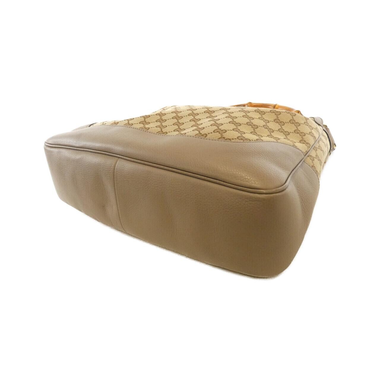 GUCCI Bamboo 282315 FWCGG Shoulder Bag Canvas 黑色 帆布 中古品A - 縮圖 2