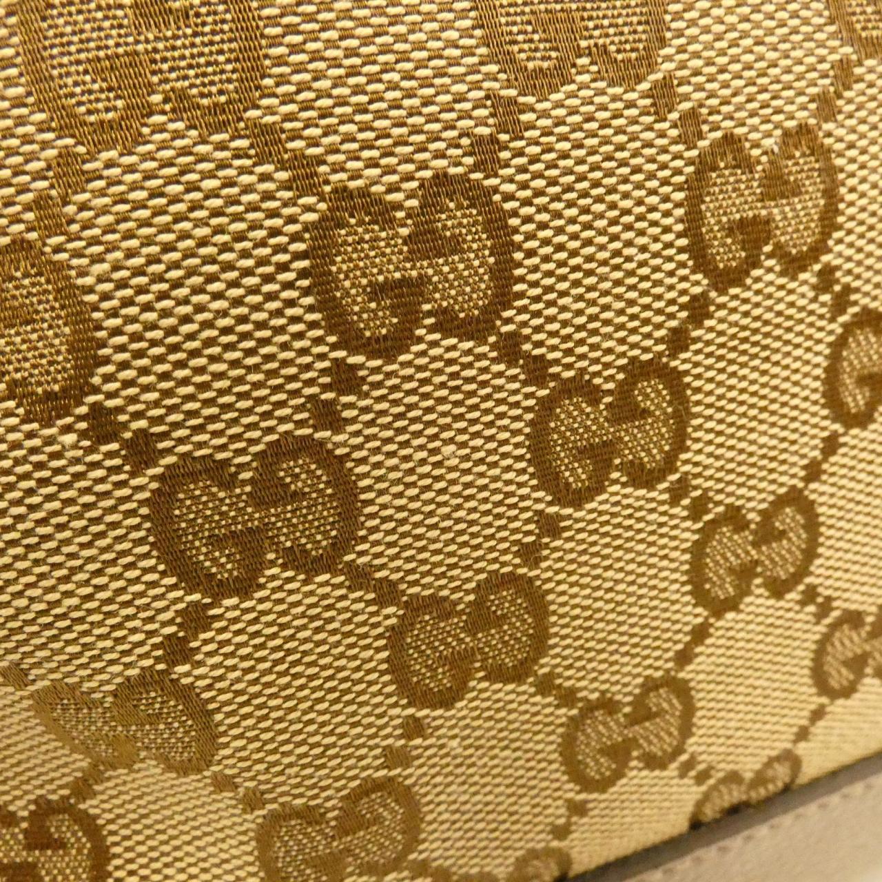 GUCCI Bamboo 282315 FWCGG Shoulder Bag Canvas 黑色 帆布 中古品A - 縮圖 3