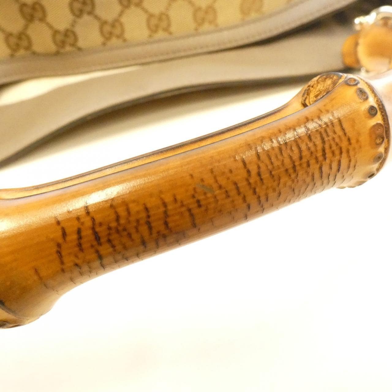 GUCCI Bamboo 282315 FWCGG Shoulder Bag Canvas 黑色 帆布 中古品A - 縮圖 6