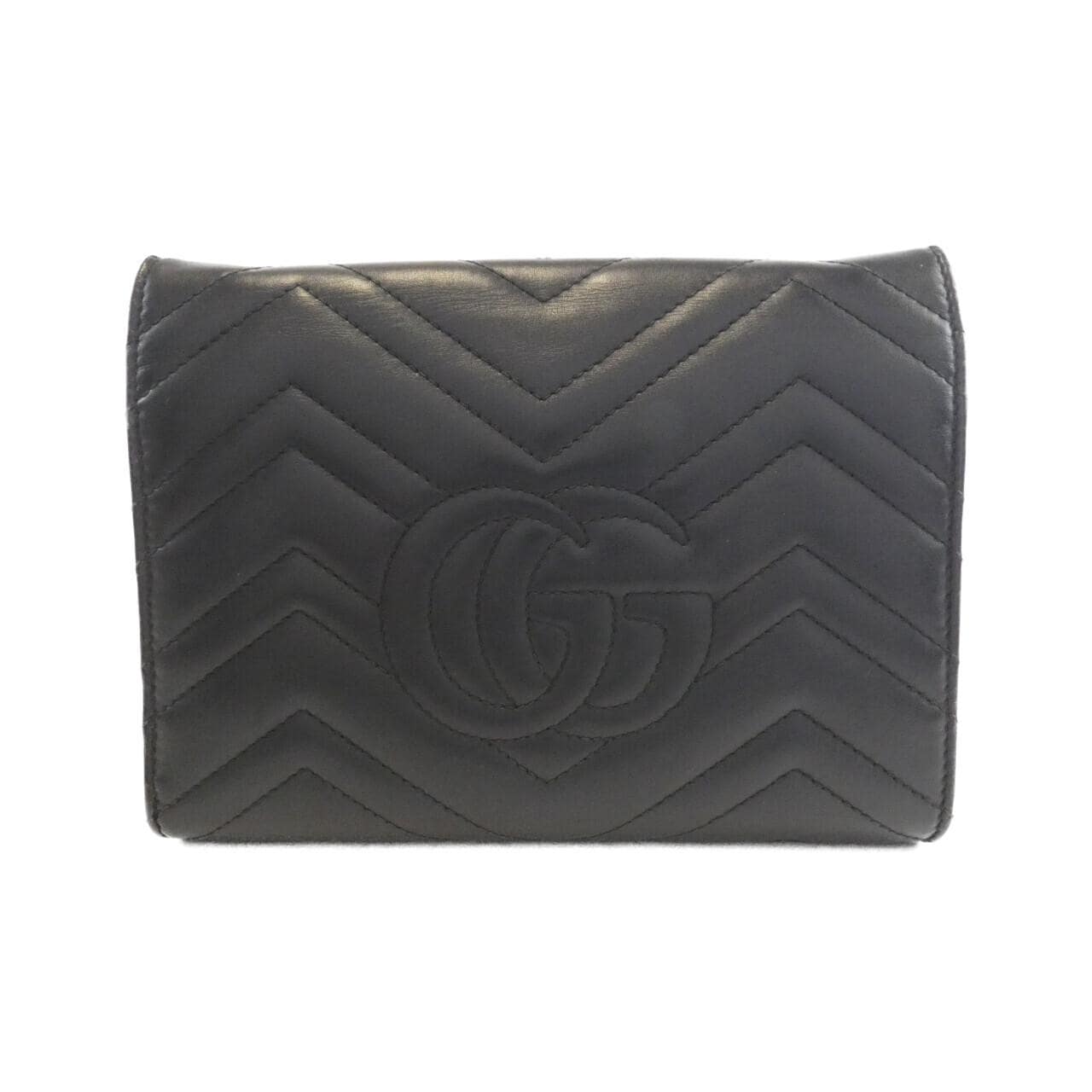 GUCCI Marmont 474575 DTD1T Shoulder Bag Leather 黑色 皮革 中古品B - 縮圖 2