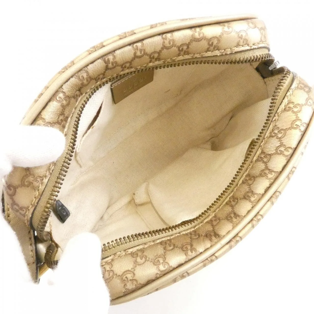 GUCCI 309538 Shoulder Leather 金色 皮革 中古品B - 縮圖 9