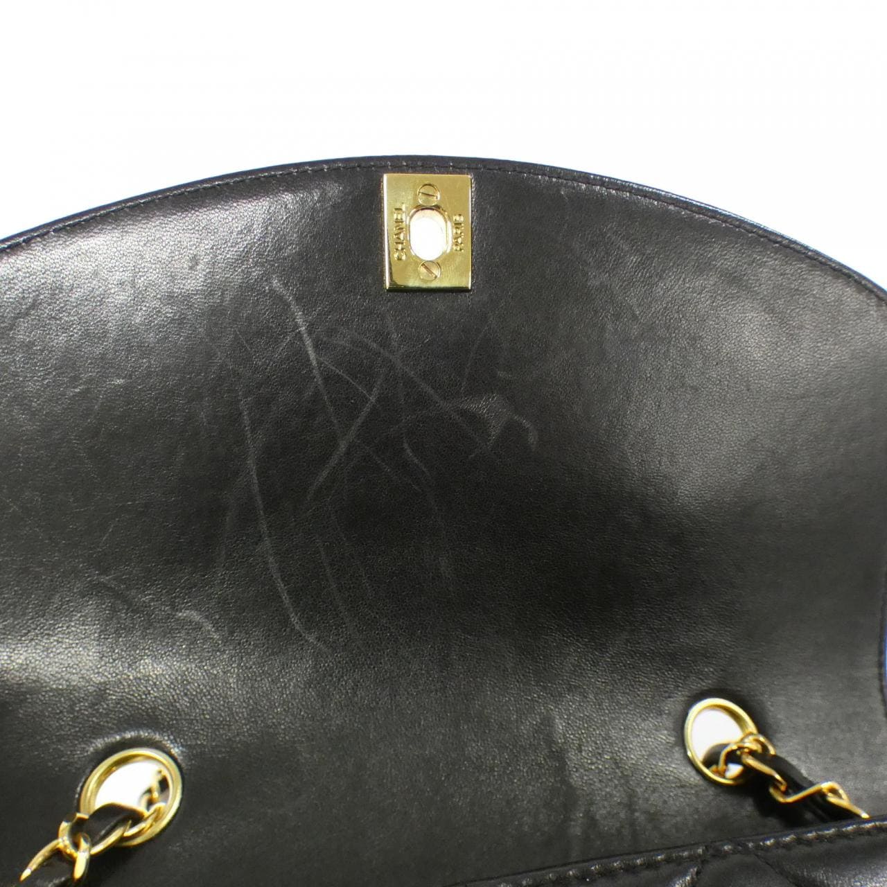 CHANEL 01164 Shoulder Lambskin 黑色 羊皮 中古品B - 縮圖 10