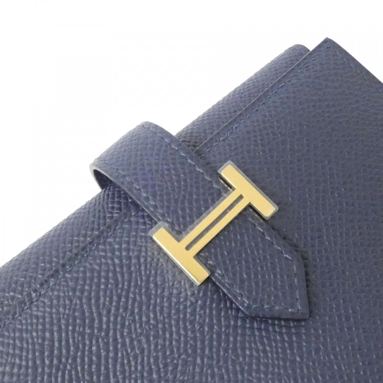 HERMES 082983CC Wallet Epsom 藍色 Epsom 皮 中古品A - 縮圖 3