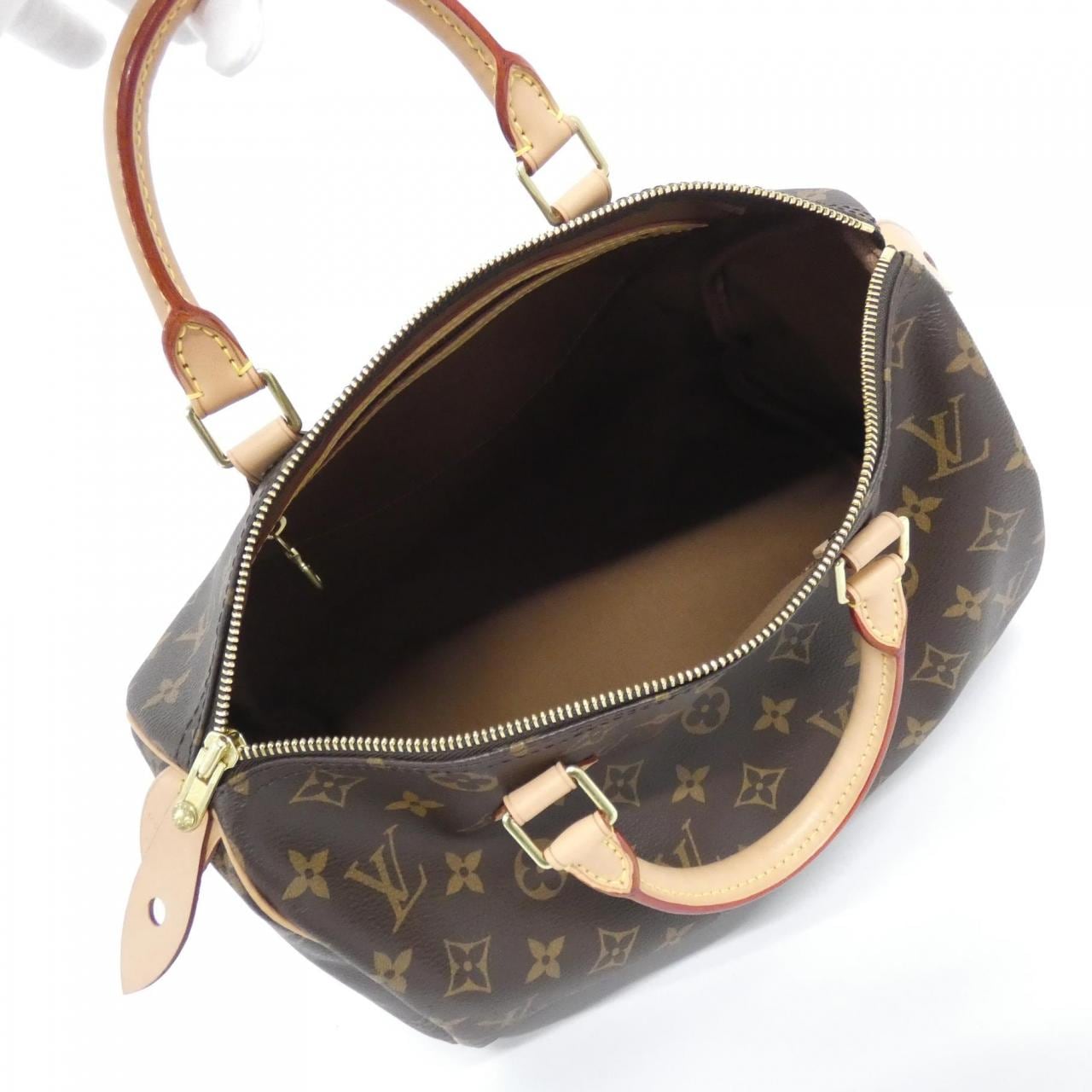 LOUIS VUITTON Speedy M41108 Boston Bag Monogram 黑色 Monogram - 縮圖 7