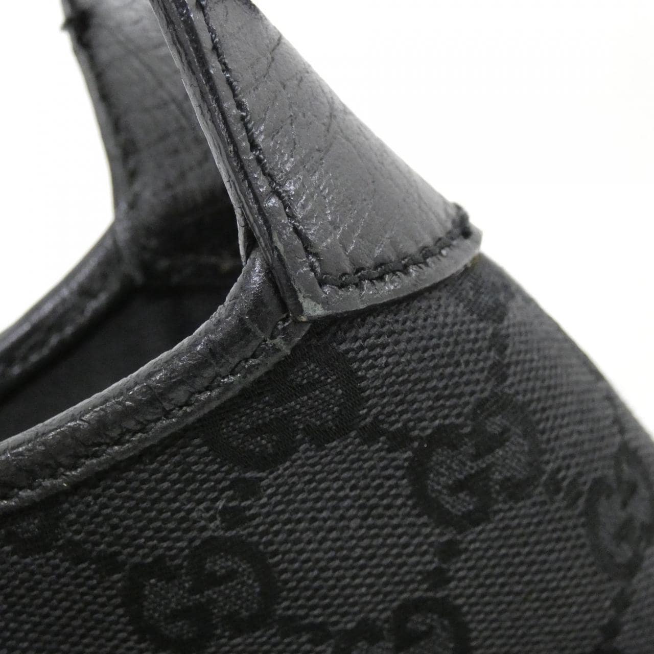 GUCCI 00963 Shoulder Bag Canvas Black Canvas - Thumbnail 5