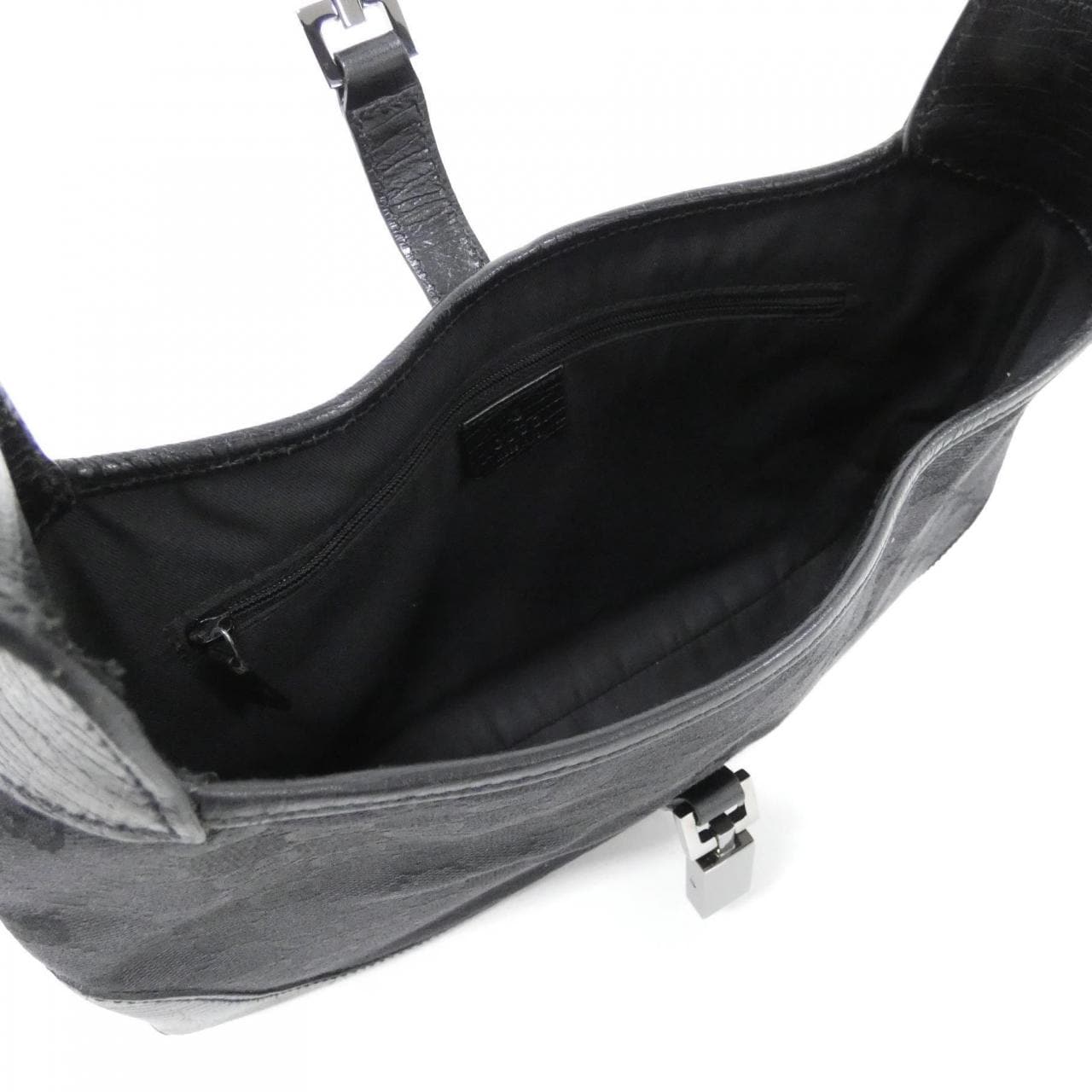 GUCCI 00963 Shoulder Bag Canvas Black Canvas - Thumbnail 7