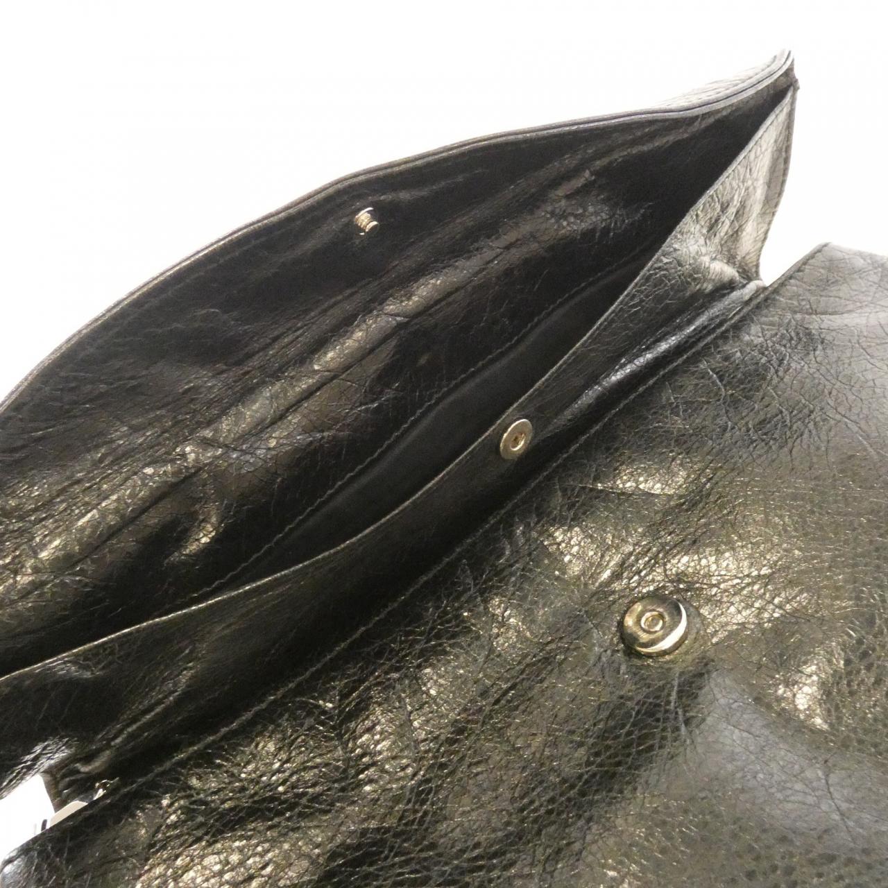 BALENCIAGA 327079 D94IN Shoulder Bag Lambskin Black Lambskin - Thumbnail 5