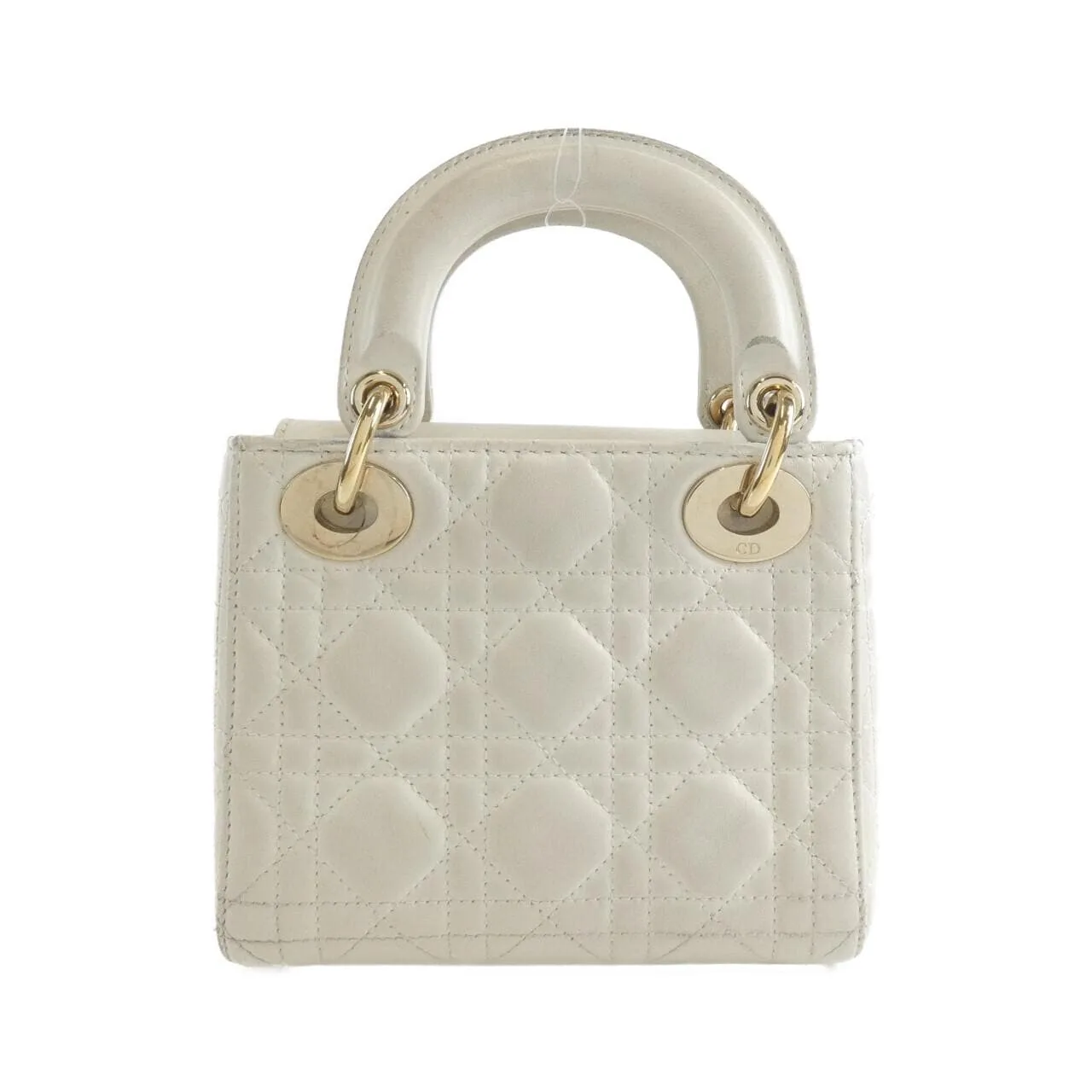 DIOR Lady Dior Handbag Leather White Leather - Thumbnail 2