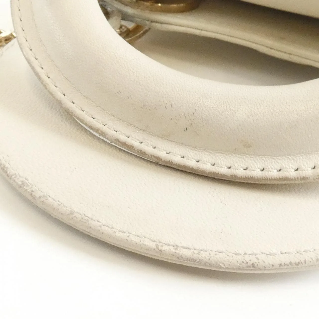 DIOR Lady Dior Handbag Leather White Leather - Thumbnail 8