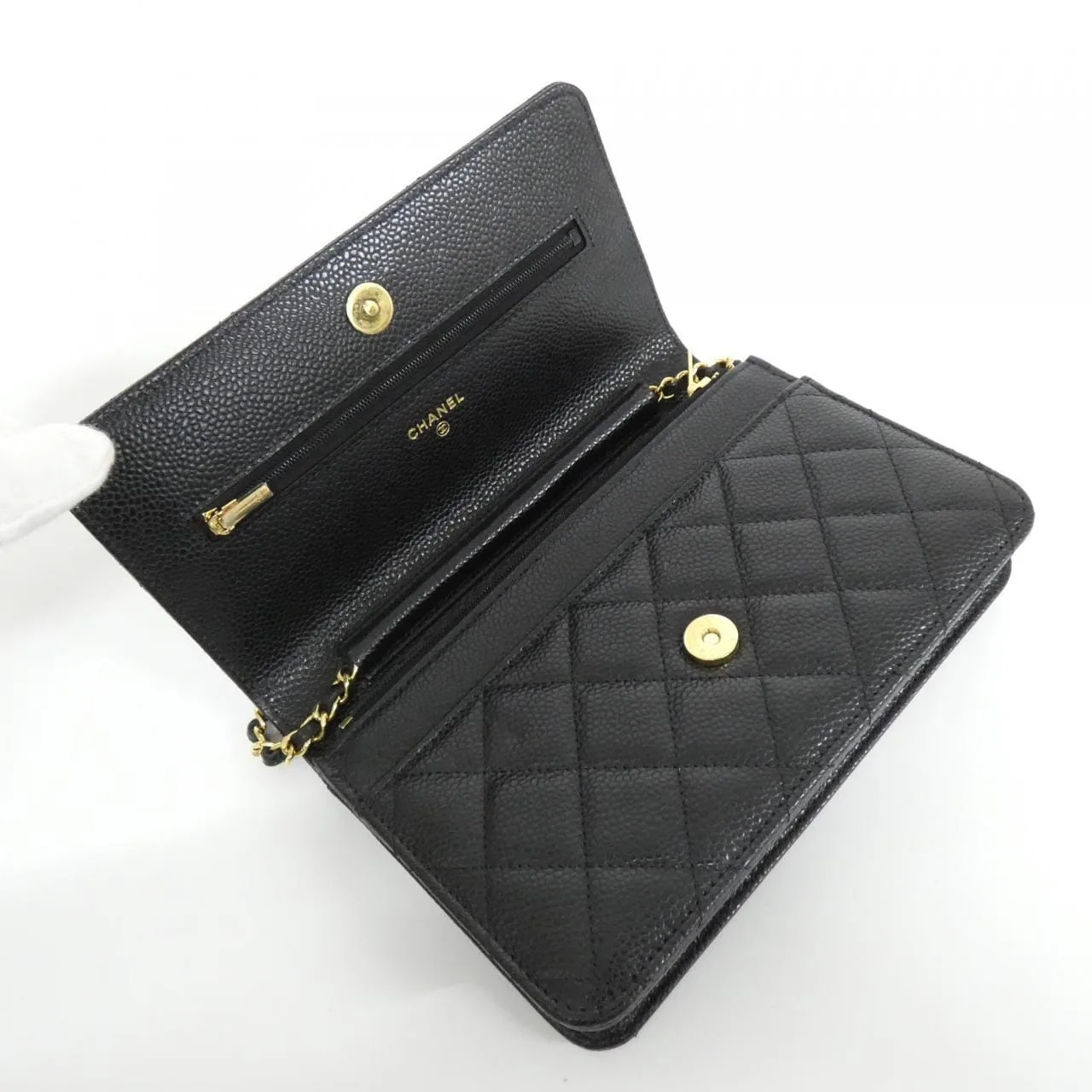 CHANEL Timeless Classic AP0250 Wallet Grained Calfskin Black Grained Calfskin Rank A - Thumbnail 5