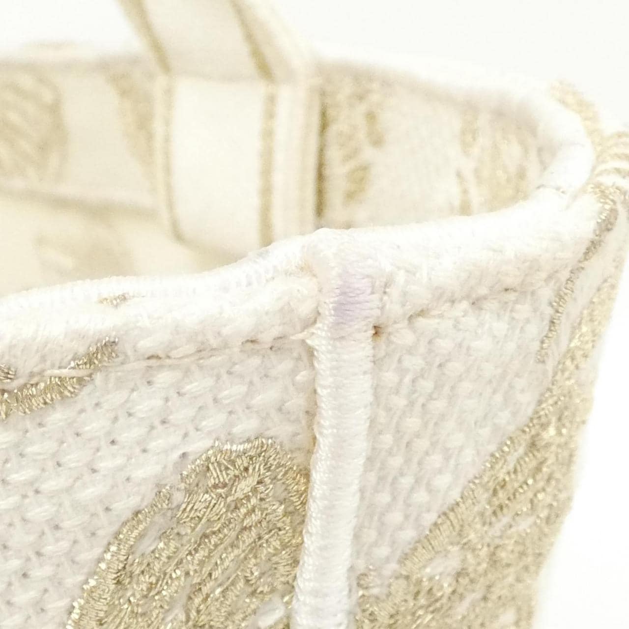 DIOR M1328CECH Bag Canvas 白色 帆布 中古品A - 縮圖 6