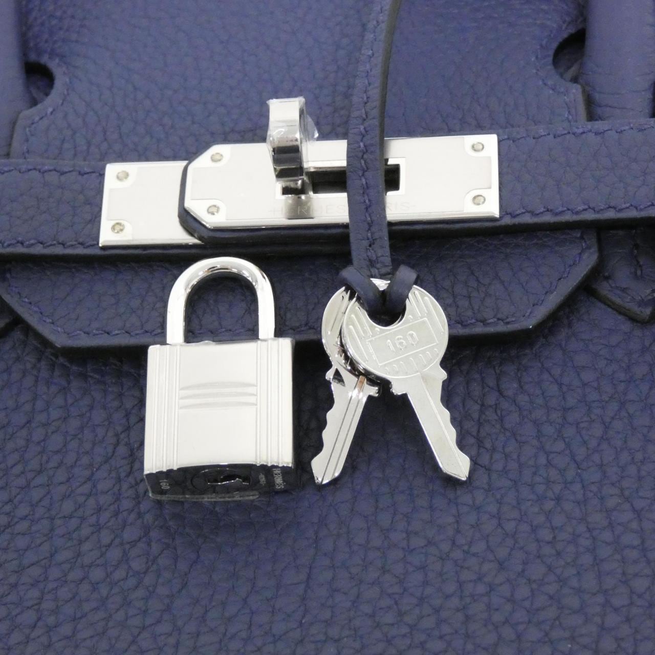 HERMES HERMÈS Birkin 030520CK Bag Togo Navy Togo Leather - Thumbnail 5