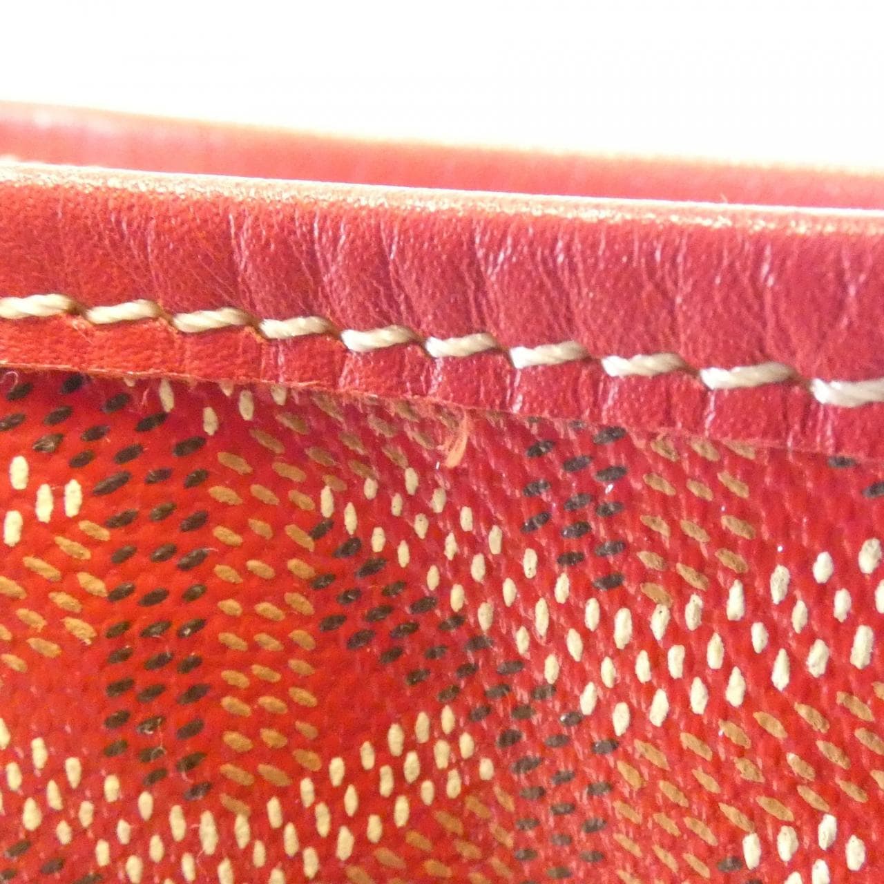 GOYARD Saint Louis AMA LOUIS PM Bag Canvas 紅色 帆布 中古品A - 縮圖 4