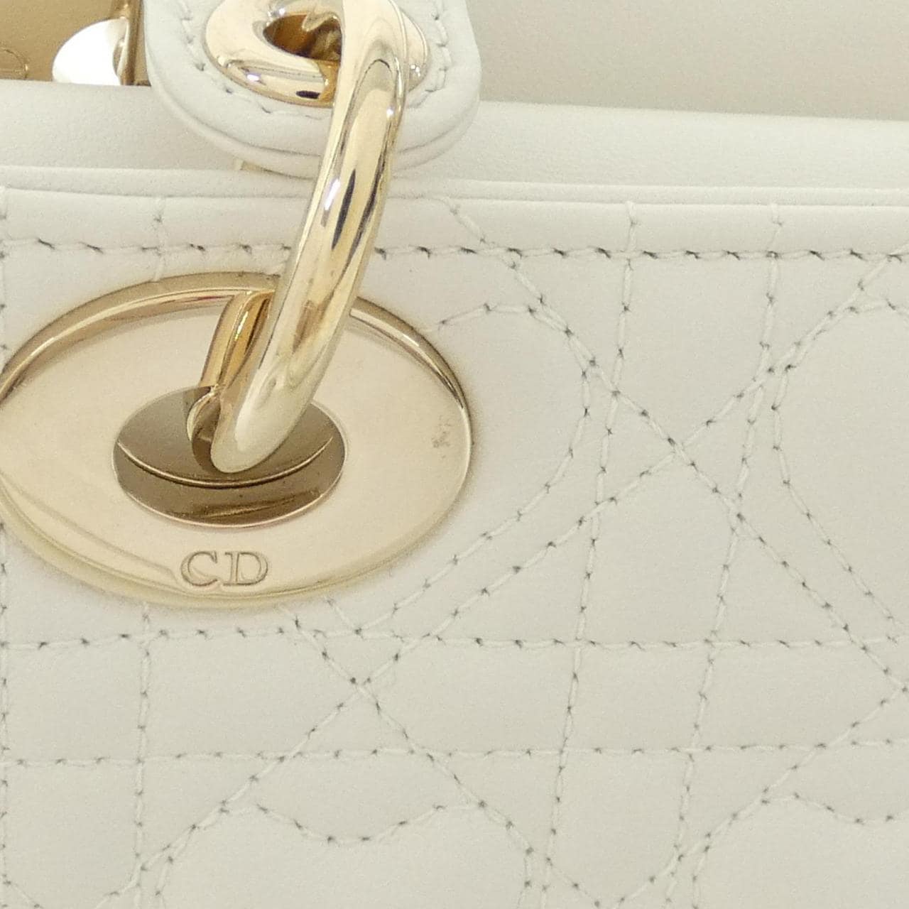 DIOR Lady Dior M0538ONGH Bag Lambskin 黑色 羊皮 中古品A - 縮圖 4